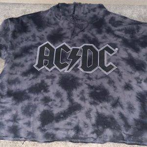 AC/DC Crop Hoodie